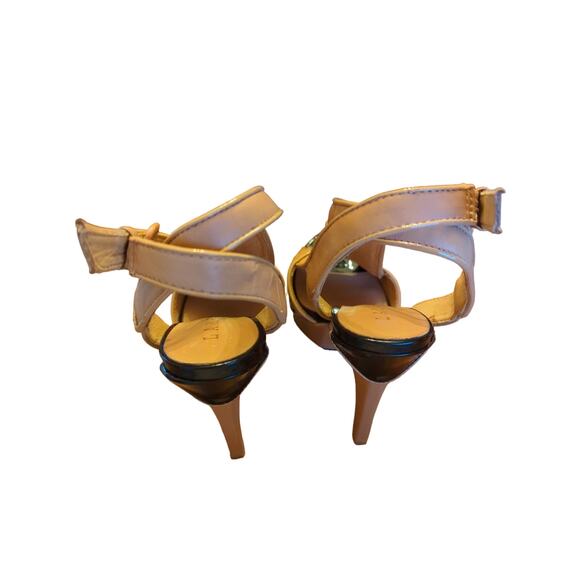 L.A.M.B leather calf hair southwestern chic stiletto heels - Picture 9 of 13